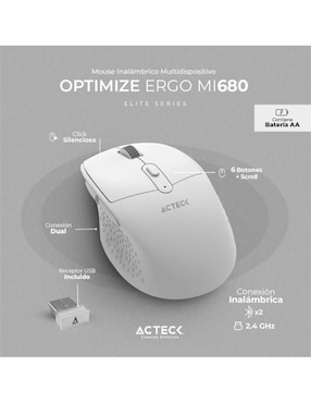 Mouse Gamer Inalámbrico Acteck ac-934084