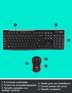Mouse y teclado Logitech MK270