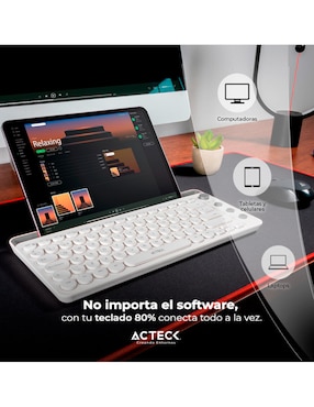 Teclado conexión inalámbrica Acteck AC-934190