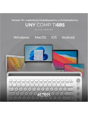 Teclado conexión inalámbrica Acteck AC-934190
