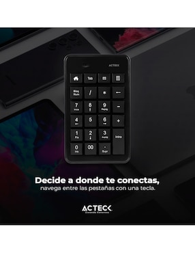 Teclado conexión inalámbrica Acteck AC-934176