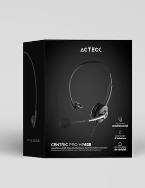 Audífonos de diadema Acteck Centric Pro Hp620 alámbricos con cancelación de ruido