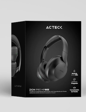 Audífonos Over-Ear Acteck Zion Pro Hp665 inalámbricos con cancelación de ruido