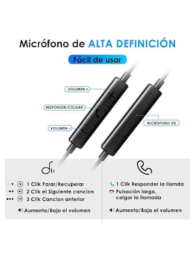 Audífonos In-Ear 1Hora Aut111 alámbricos