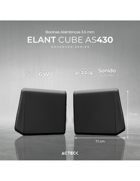 Bocina Acteck Elant Cube AS430 alámbrica