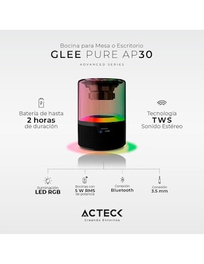 Bocina portátil Acteck AC-936422 bluetooth