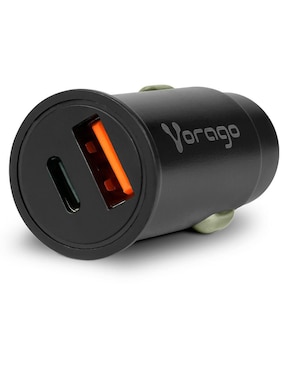 Cargador auto Vorago USB tipo A + USB tipo C