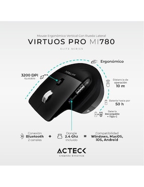 Mouse Gamer Inalámbrico Acteck ac-936187