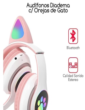 Audífonos Over-Ear Genérica De Gato inalámbricos con cancelación de ruido