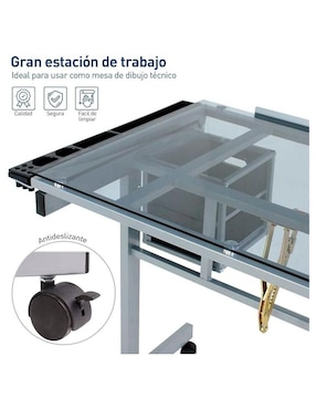 Escritorio Bluelander de metal