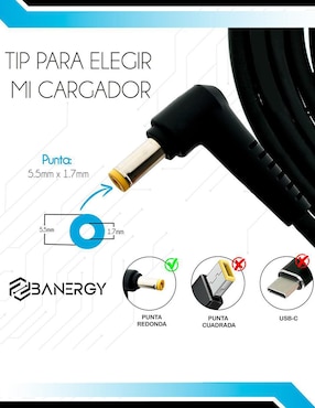 Cargador para laptop Banergy