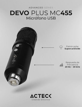 Micrófono micrófono gaming Inalámbrico Acteck ac-936446