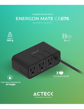 Cargador pared Acteck USB