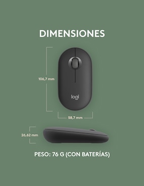 Mouse Inalámbrico Logitech pebble2 m350s 910-007049