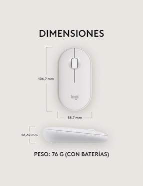 Mouse inalámbrico Logitech Pebble2 M350s 910-007047