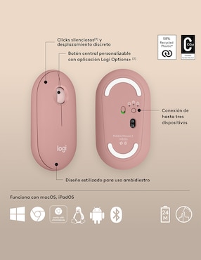 Mouse inalámbrico Logitech Pebble2 M350S 910-007048