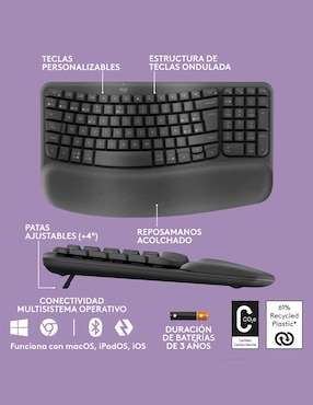 Teclado inalámbrico Logitech Wave Kers