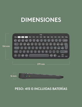Teclado inalámbrico Logitech Pebble Keys2 K380S