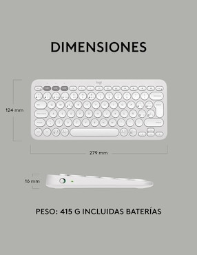 Teclado inalámbrico Logitech Pebble Keys2 K380S