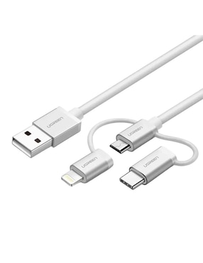 Cable Lightning, Micro USB Y Tipo C Ugreen A Tipo USB A De 1.5 M