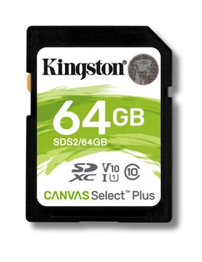 Memoria SD Kingston Capacidad 64 GB