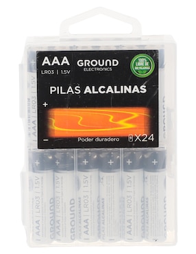 Paquete De Pilas AAA Alcalino Ground 1.5 V