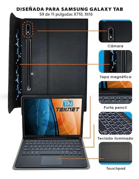 Funda para tablet Samsung Galaxy Tab S9 de 11" Teknet
