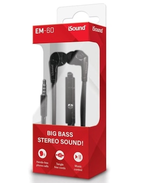 Audífonos In-Ear Isound Em 60 alámbricos