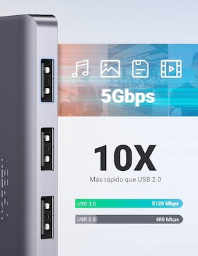 Adaptador multipuertos Ugreen