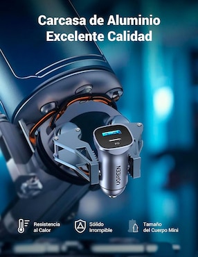 Cargador auto Ugreen USB tipo A + USB tipo C