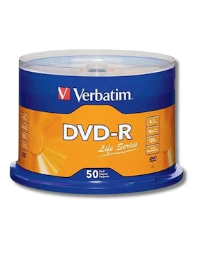 DVD-R Verbatim de 50 piezas