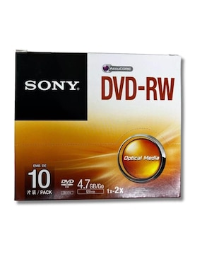 DVD-RW Sony De 10 Piezas