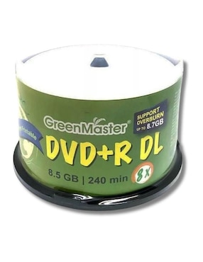 DVD+R DL Greenmaster de 50 piezas