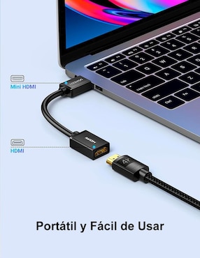 Cable mini HDMI Ugreen a tipo HDMI 4K de 22 cm