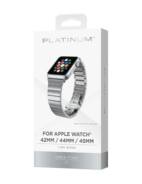 Correa para smartwatch Platinum de acero inoxidable