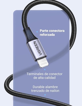 Cable USB A Ugreen a tipo lightning de 1 m