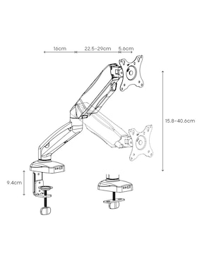 Soporte para monitor de escritorio Ground Pro