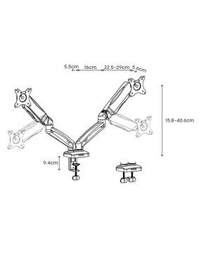 Soporte para monitor de escritorio Ground Pro