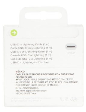 Cable lightning Apple a tipo USB C