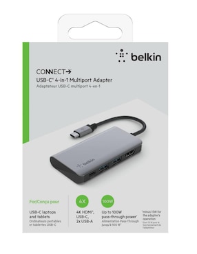 Hub Belkin avc006btsgy de 4 puertos USB