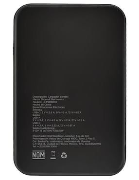 Batería portátil GROUND 10000 mAh HMPB19005