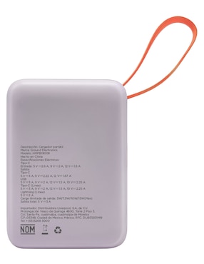 Batería portátil GROUND 10000 mAh HMPB19006
