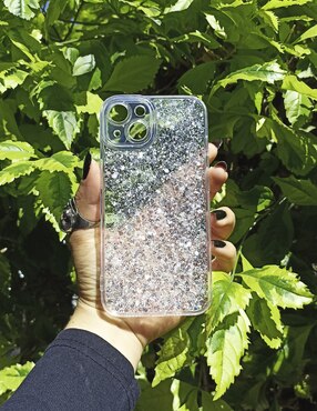Funda para iPhone 15 Glitter de plástico