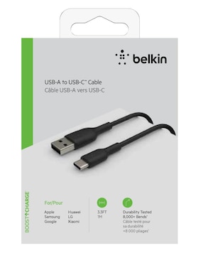 Cable USB C Belkin a tipo USB A de 1 m
