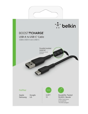 Cable USB C Belkin a tipo USB A de 1 m
