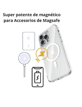 Funda para iPhone 15 Pro Crystal Magsafe de policarbonato