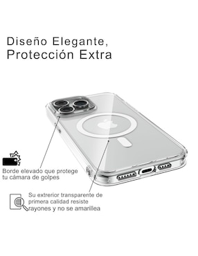 Funda para iPhone 15 Pro Max Crystal Magsafe de policarbonato