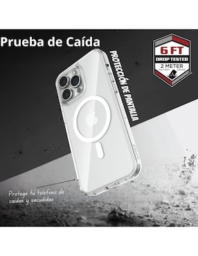 Funda para iPhone 15 Pro Max Crystal Magsafe de policarbonato