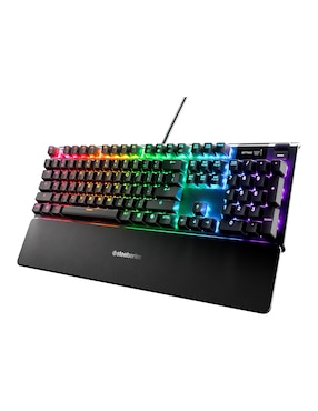 Teclado gamer USB y ANT+ Qwert inglés con interruptor híbrido Steel Series Apex 5