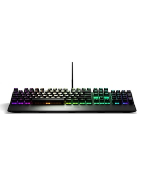 Teclado gamer USB y ANT+ Qwert inglés con interruptor híbrido Steel Series Apex 5